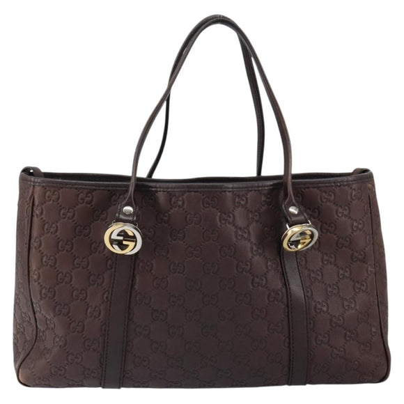 GUCCI GG Canvas Guccissima Miss GG Tote Bag Brown Gold 232957 Auth ep11705