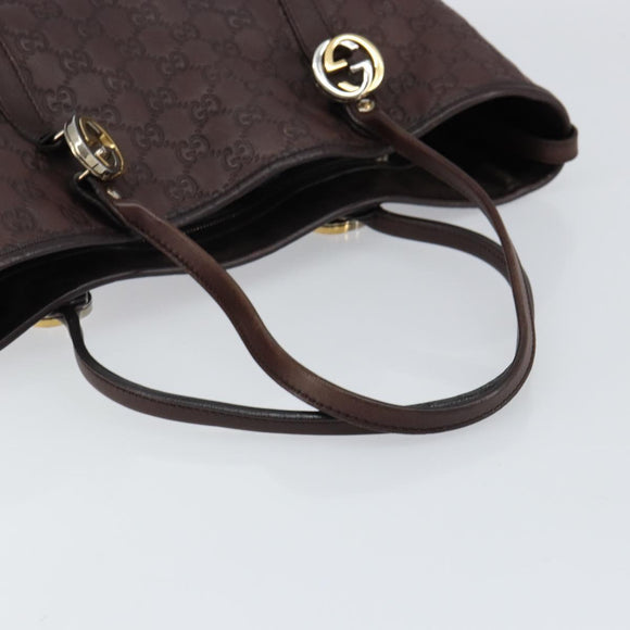GUCCI GG Canvas Guccissima Miss GG Tote Bag Brown Gold 232957 Auth ep11705