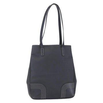 LOEWE Anagram Tote Bag PVC Leather Black Silver Auth ep11707