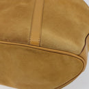 GUCCI Bamboo Hand Bag Suede Brown Silver Auth ep11709-14