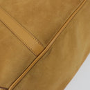 GUCCI Bamboo Hand Bag Suede Brown Silver Auth ep11709-15