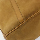 GUCCI Bamboo Hand Bag Suede Brown Silver Auth ep11709-16