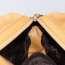 GUCCI Bamboo Hand Bag Suede Brown Silver Auth ep11709-19