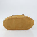 GUCCI Bamboo Hand Bag Suede Brown Silver Auth ep11709-5