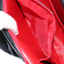 GUCCI Chain Shoulder Bag Leather Navy Gold Auth ep11717-11