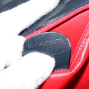 GUCCI Chain Shoulder Bag Leather Navy Gold Auth ep11717-12