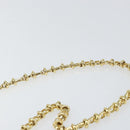 GUCCI Chain Shoulder Bag Leather Navy Gold Auth ep11717-8