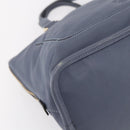 LOEWE Anagram Hand Bag Leather Blue Silver Auth ep11719-14