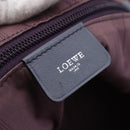 LOEWE Anagram Hand Bag Leather Blue Silver Auth ep11719-17