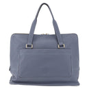 LOEWE Anagram Hand Bag Leather Blue Silver Auth ep11719-13