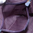 LOEWE Anagram Hand Bag Leather Blue Silver Auth ep11719-21