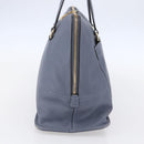 LOEWE Anagram Hand Bag Leather Blue Silver Auth ep11719-3