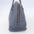 LOEWE Anagram Hand Bag Leather Blue Silver Auth ep11719-4