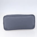 LOEWE Anagram Hand Bag Leather Blue Silver Auth ep11719-5