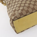 GUCCI GG Canvas New Jackie Shoulder Bag Beige Gold 110291 Auth ep11720-14