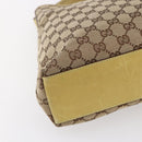 GUCCI GG Canvas New Jackie Shoulder Bag Beige Gold 110291 Auth ep11720-16