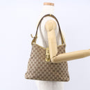 GUCCI GG Canvas New Jackie Shoulder Bag Beige Gold 110291 Auth ep11720-22