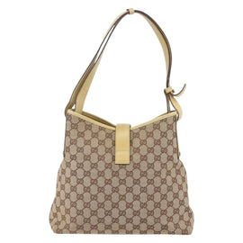 GUCCI GG Canvas New Jackie Shoulder Bag Beige Gold 110291 Auth ep11720 - 0