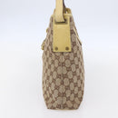 GUCCI GG Canvas New Jackie Shoulder Bag Beige Gold 110291 Auth ep11720-4