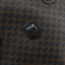 CELINE Macadam Canvas Tote Bag PVC Leather Black Gold Auth ep11721-15