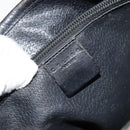 CELINE Macadam Canvas Tote Bag PVC Leather Black Gold Auth ep11721-18
