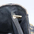 CELINE Macadam Canvas Tote Bag PVC Leather Black Gold Auth ep11721-21