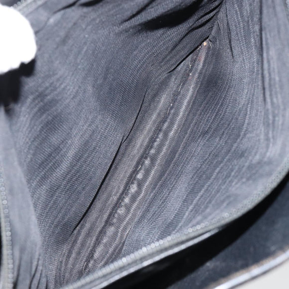 CELINE Macadam Canvas Tote Bag PVC Leather Black Gold Auth ep11721