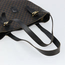 CELINE Macadam Canvas Tote Bag PVC Leather Black Gold Auth ep11721-7