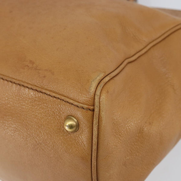 GUCCI Interlocking Hand Bag Leather Brown Gold 121551 Auth ep11723