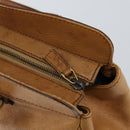 GUCCI Interlocking Hand Bag Leather Brown Gold 121551 Auth ep11723-10