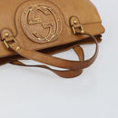 GUCCI Interlocking Hand Bag Leather Brown Gold 121551 Auth ep11723-7