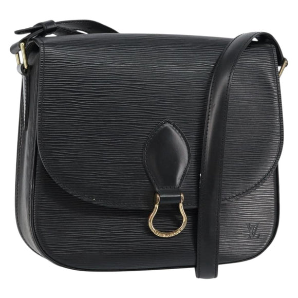 LOUIS VUITTON Epi Saint Cloud GM Shoulder Bag Black Noir M52192 LV Auth ep11725