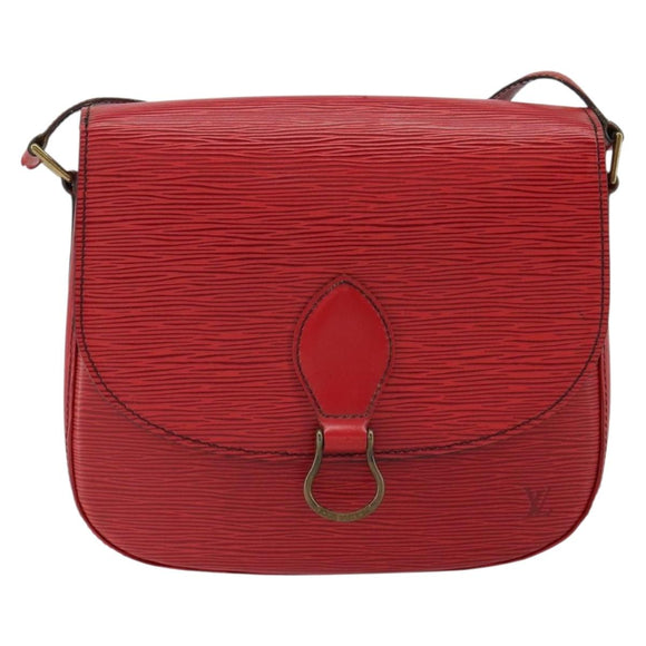 LOUIS VUITTON Epi Saint Cloud GM Shoulder Bag Red M52197 LV Auth ep11726