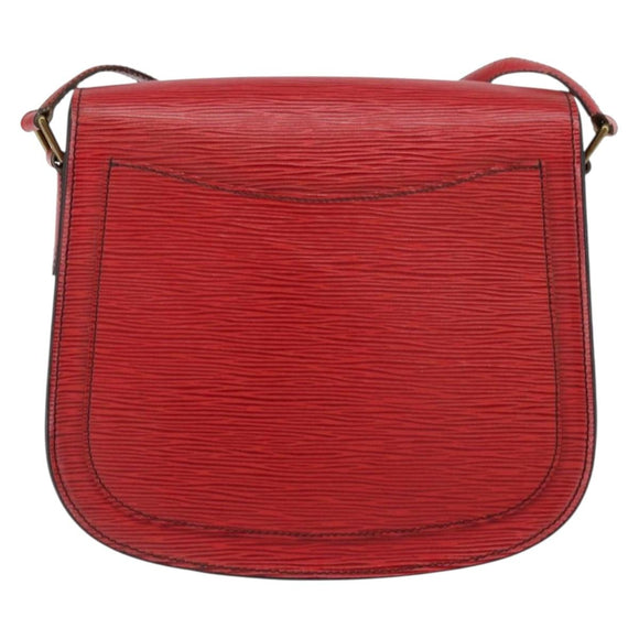 LOUIS VUITTON Epi Saint Cloud GM Shoulder Bag Red M52197 LV Auth ep11726