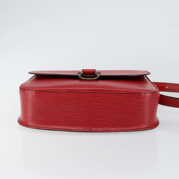 LOUIS VUITTON Epi Saint Cloud GM Shoulder Bag Red M52197 LV Auth ep11726