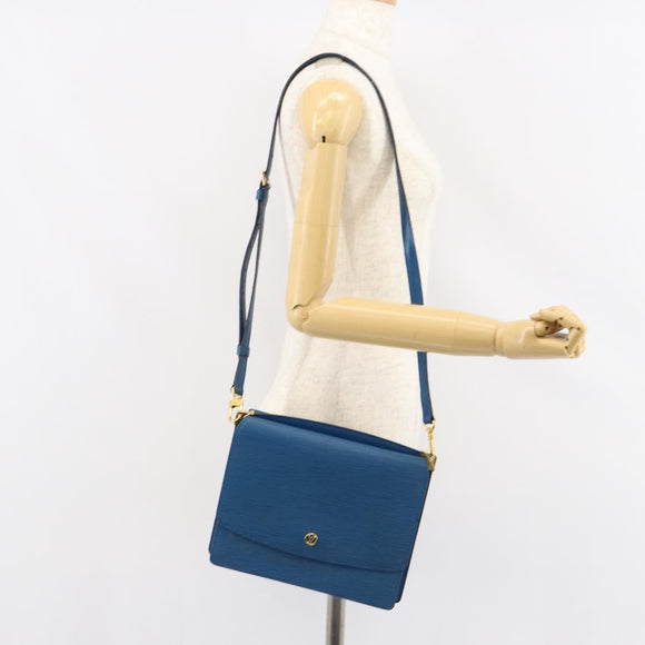 LOUIS VUITTON Epi Grenel Shoulder Bag Blue M52362 LV Auth ep11728