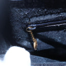 GUCCI Bamboo Hand Bag Suede Navy Gold 002 2865 0260 Auth ep11731-15