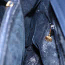 GUCCI Bamboo Hand Bag Suede Navy Gold 002 2865 0260 Auth ep11731-18