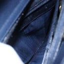 GUCCI Bamboo Hand Bag Suede Navy Gold 002 2865 0260 Auth ep11731-20