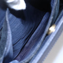 GUCCI Bamboo Hand Bag Suede Navy Gold 002 2865 0260 Auth ep11731-21