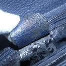 GUCCI Bamboo Hand Bag Suede Navy Gold 002 2865 0260 Auth ep11731-23