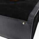 GUCCI Bamboo Hand Bag Suede Black Gold 002 2865 0260 Auth ep11733-15