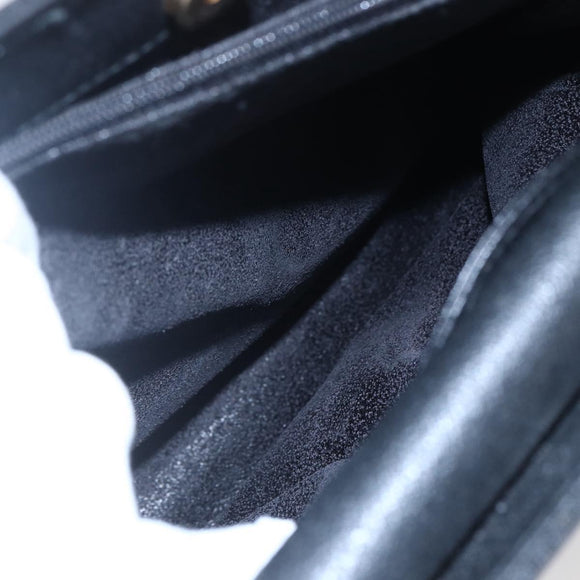 GUCCI Bamboo Hand Bag Suede Black Gold 002 2865 0260 Auth ep11733