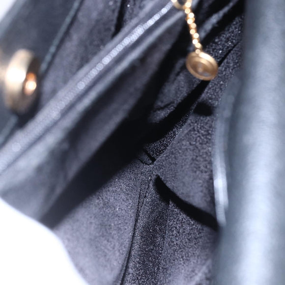 GUCCI Bamboo Hand Bag Suede Black Gold 002 2865 0260 Auth ep11733