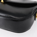 GUCCI Shoulder Bag Leather Black Gold Auth ep11734-14