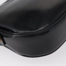GUCCI Shoulder Bag Leather Black Gold Auth ep11734-15