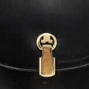 GUCCI Shoulder Bag Leather Black Gold Auth ep11734-17