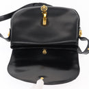 GUCCI Shoulder Bag Leather Black Gold Auth ep11734-10