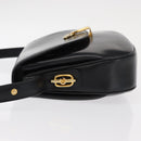 GUCCI Shoulder Bag Leather Black Gold Auth ep11734-4