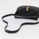 GUCCI Shoulder Bag Leather Black Gold Auth ep11734-7